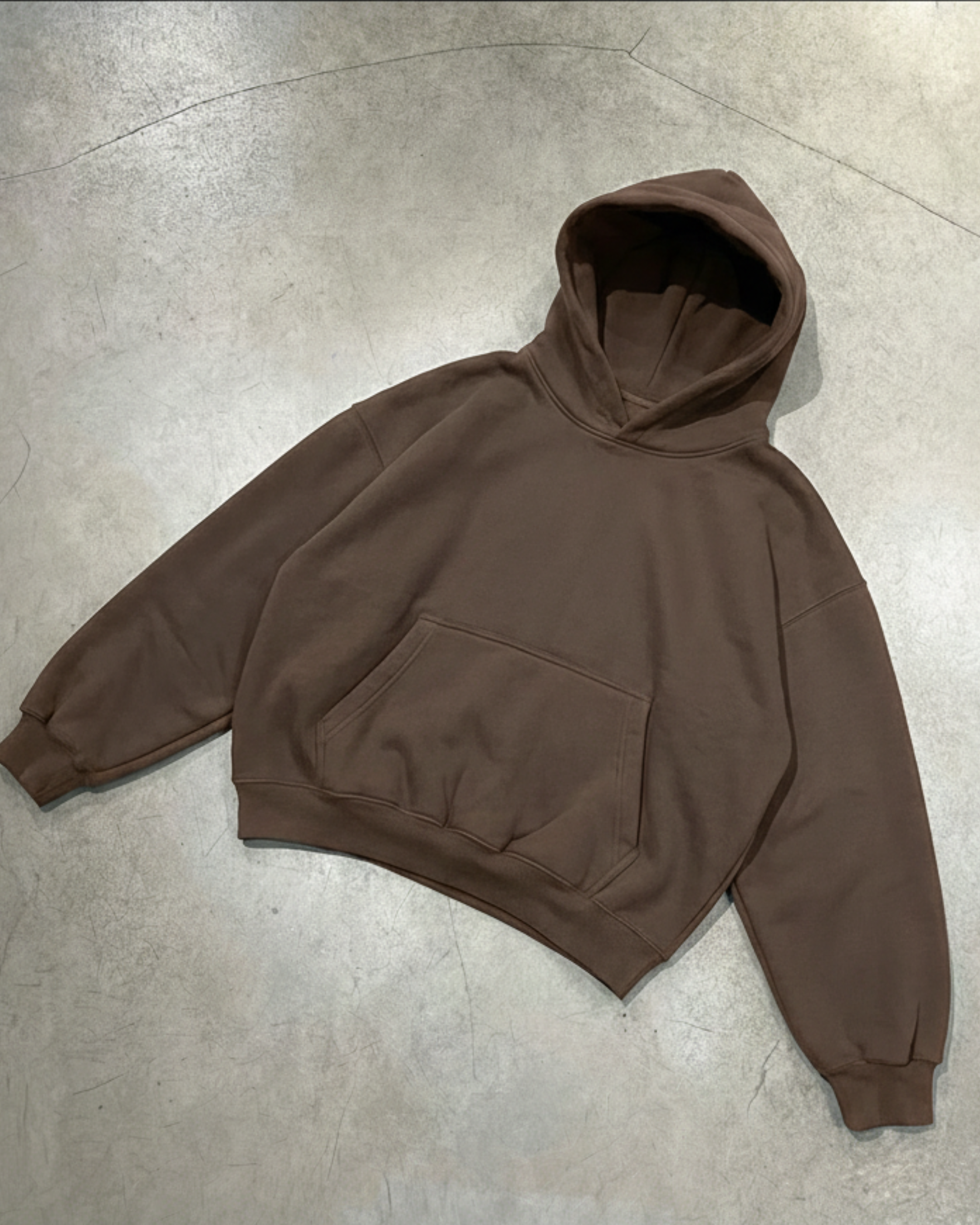 Essential Fleece Hoodie Coffee Brown