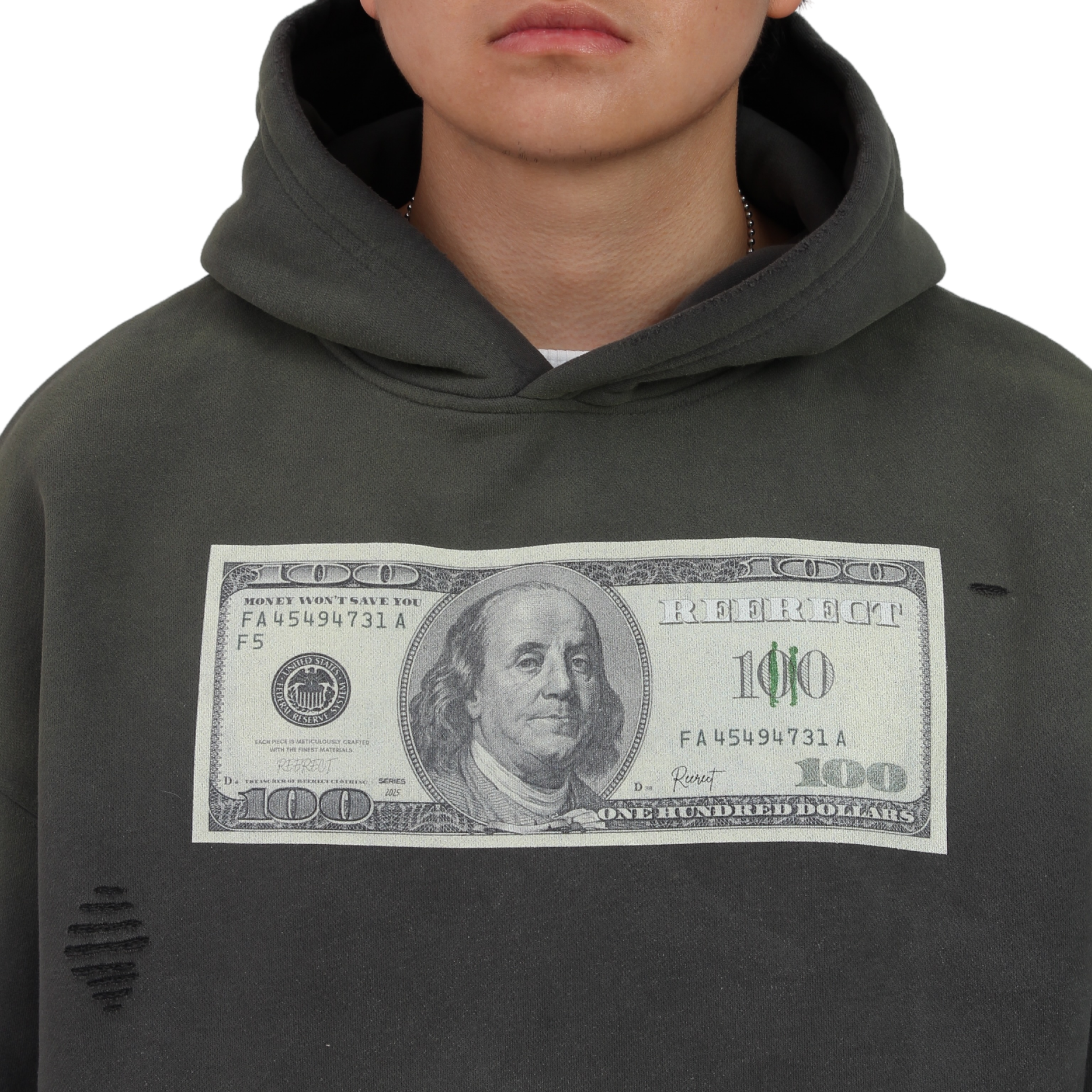 HANDGEFERTIGTER DOLLAR-HOODIE ODMPOD