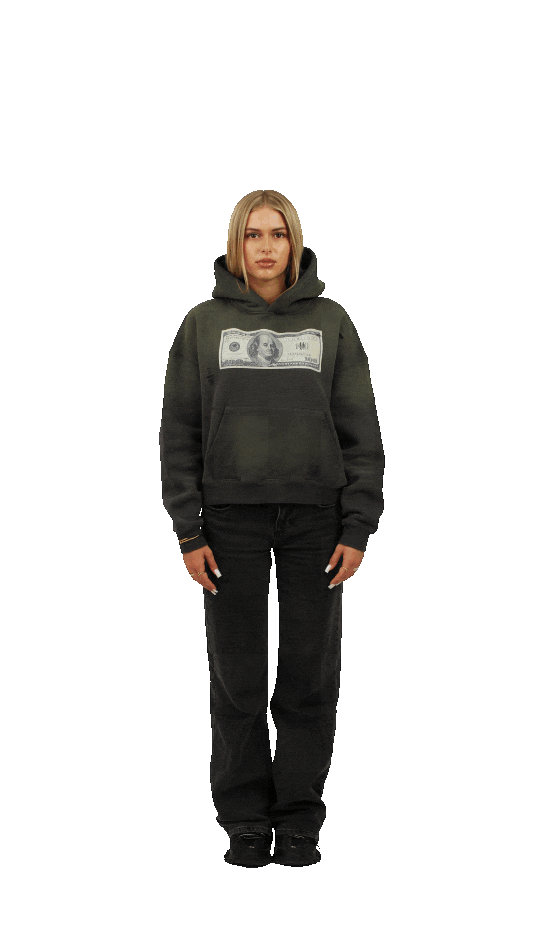 HANDGEFERTIGTER DOLLAR-HOODIE ODMPOD