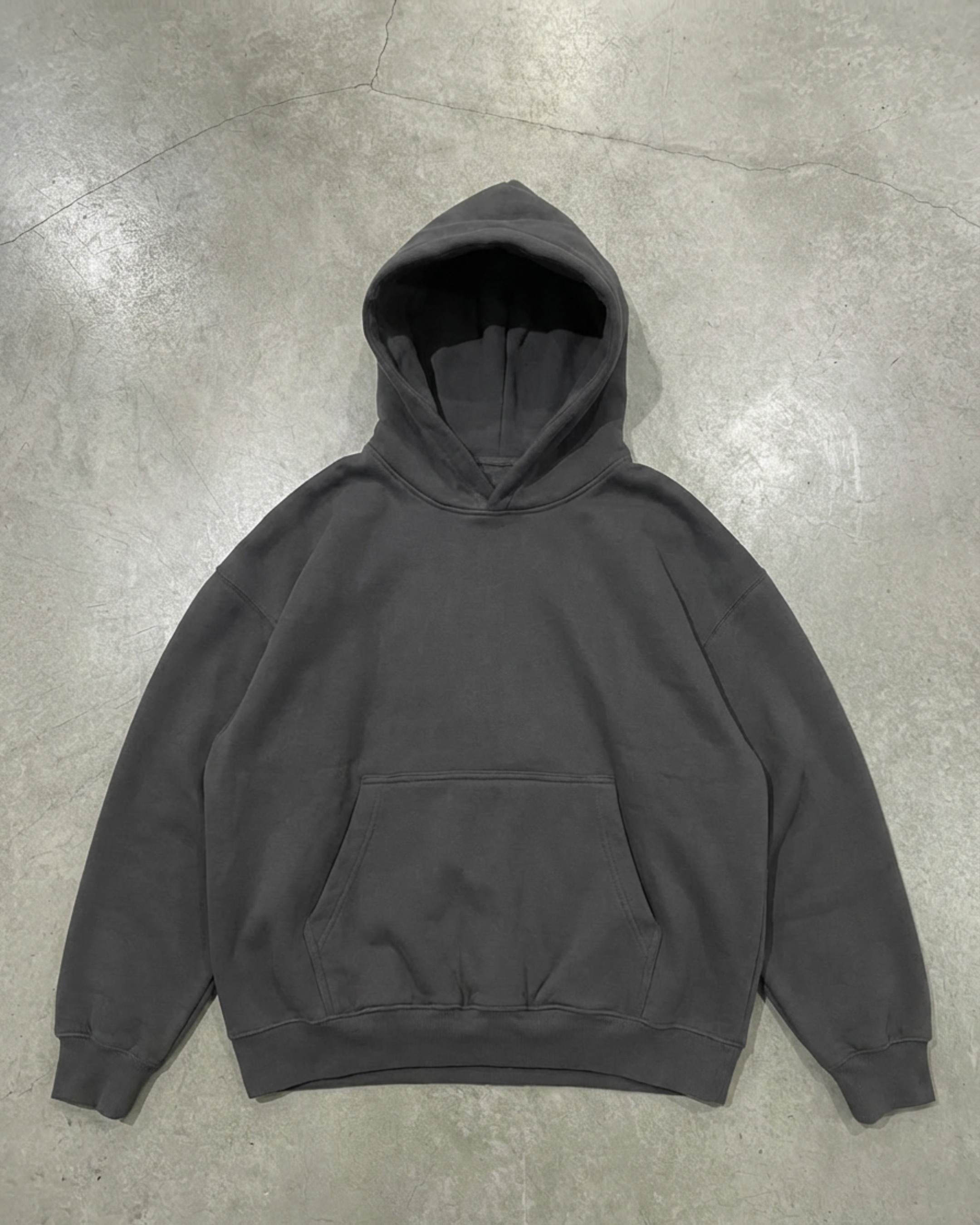 Essential Fleece Hoodie Dark Gray