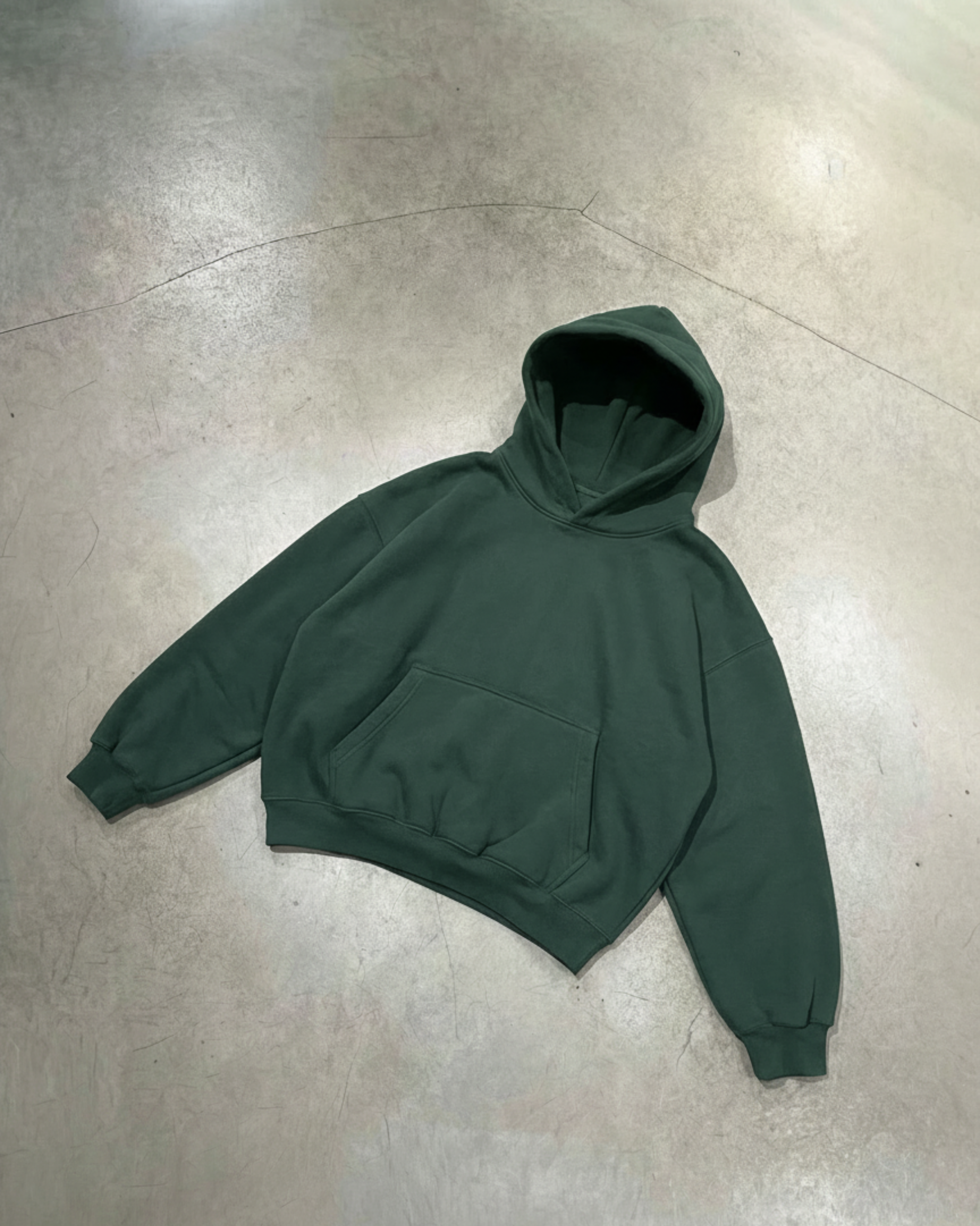 Essential Fleece Hoodie Dark Green