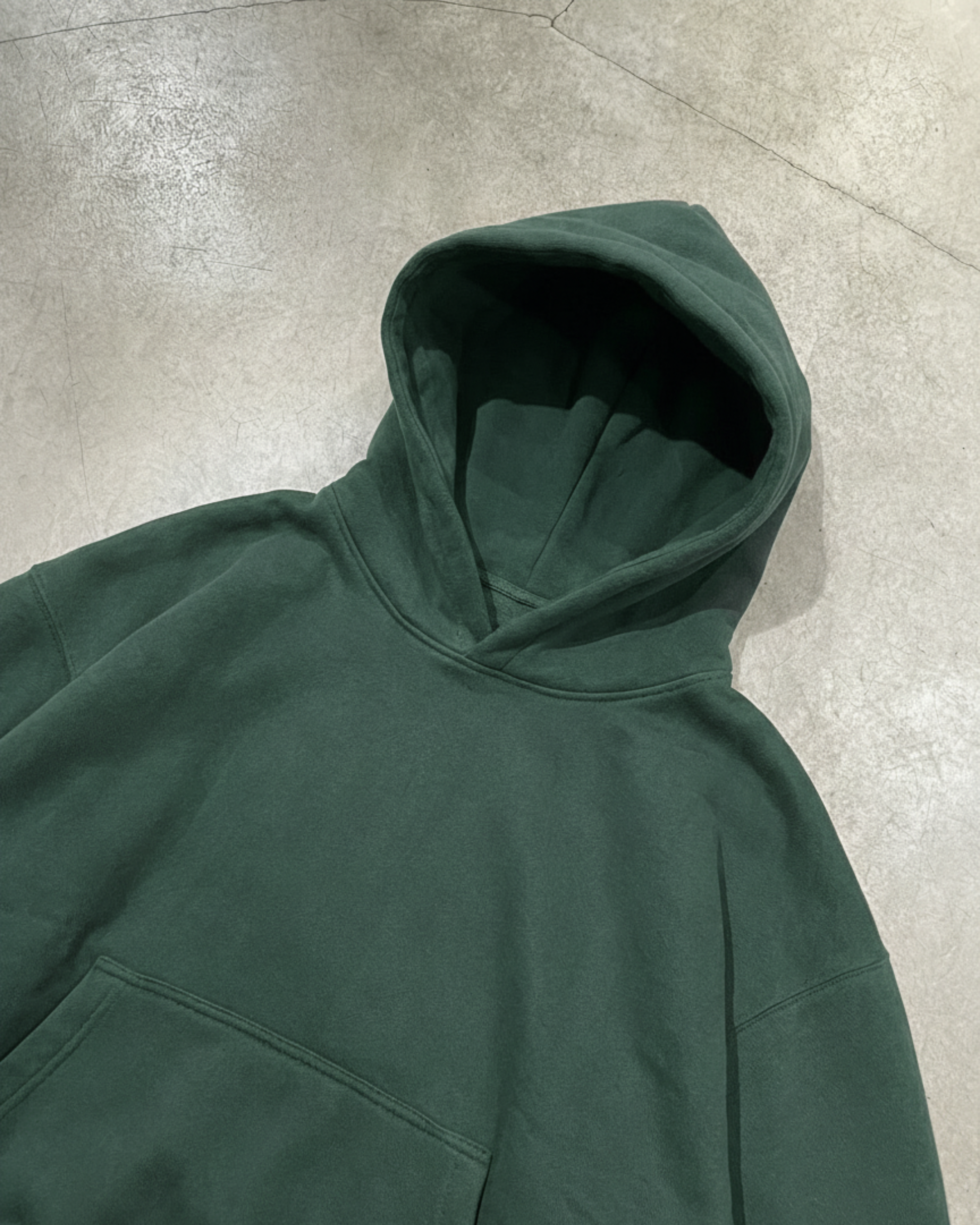 Essential Fleece Hoodie Dark Green