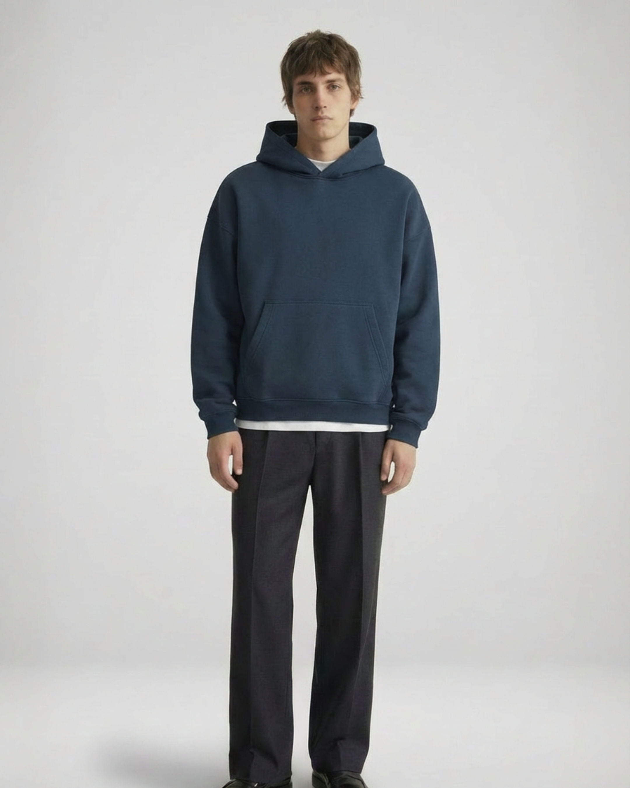 Essential Fleece Hoodie Marineblau