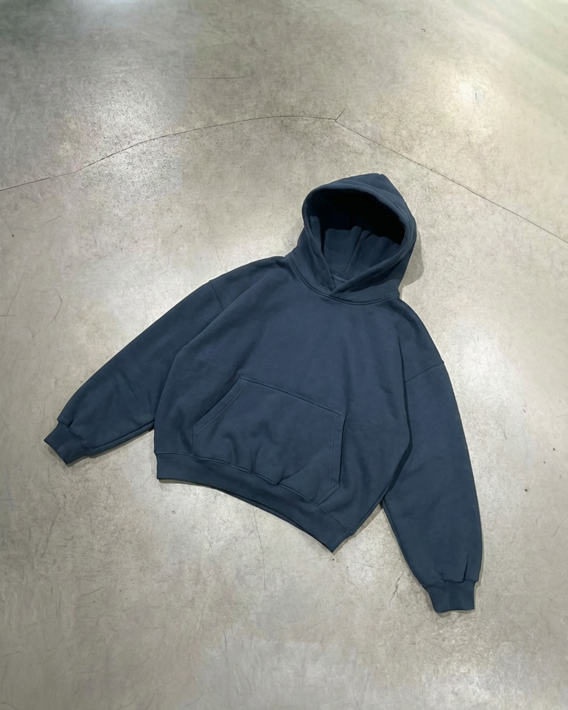 Essential Fleece Hoodie Marineblau